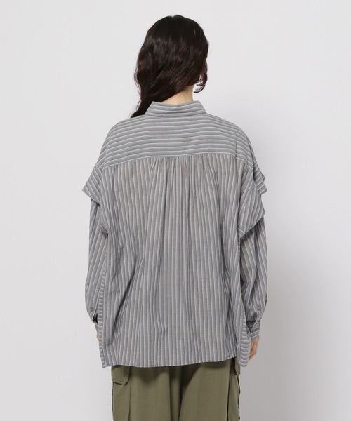 niko and...（ニコアンド）の「プレミアムローンワイドシャツ（シャツ/ブラウス・レディース・パープル/グリーン/ホワイト/グレー・LONG/SHORT）」の22枚目の写真