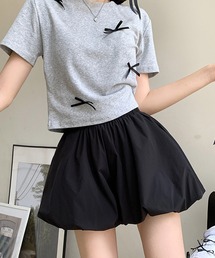 ハイウエスト ナイロン バルーン 短パン ショートパンツ