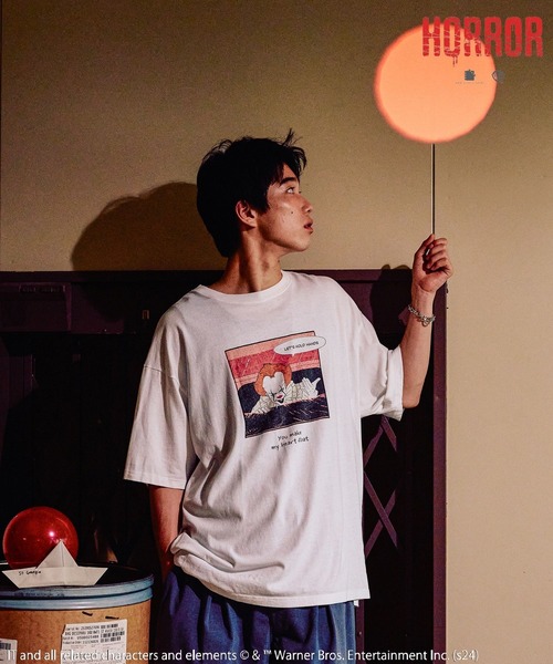 niko and...(ニコアンド)の「【IT(イット)】コラボアソートプリントT(Tシャツ/カットソー・メンズ・チャコール/パープル/オフホワイト/ブラック・LARGE/MEDIUM)」の2枚目の写真