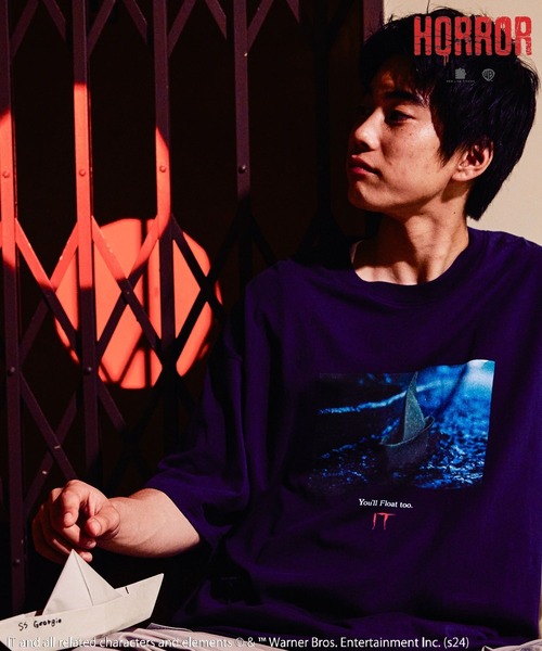 niko and...(ニコアンド)の「【IT(イット)】コラボアソートプリントT(Tシャツ/カットソー・メンズ・チャコール/パープル/オフホワイト/ブラック・LARGE/MEDIUM)」の12枚目の写真