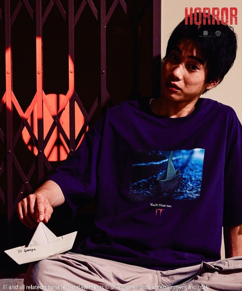 niko and...(ニコアンド)の「【IT(イット)】コラボアソートプリントT(Tシャツ/カットソー・メンズ・チャコール/パープル/オフホワイト/ブラック・LARGE/MEDIUM)」の13枚目の写真
