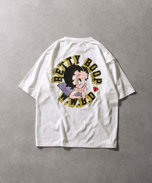 BETTY BOOP(ベティ・ブープ)の「【BETTY BOOP】 ハーフスリーブ ビッグシルエット バックプリント Tシャツ(Tシャツ/カットソー・レディース・オートミール/ホワイト/ダークグリーン/ブラック・MEDIUM/LARGE/X-LARGE)」の22枚目の写真