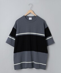ジャガードメッシュ切替えTシャツ