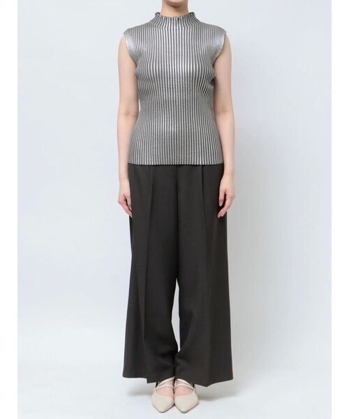 LAGUNAMOON（ラグナムーン）の「フォイルリブニットプルオーバー（ニット/セーター・レディース・ブラック/シルバー/ゴールド・FREE）」の12枚目の写真