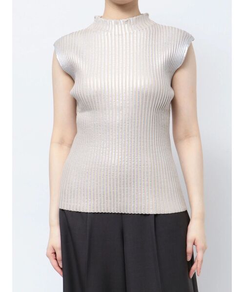 LAGUNAMOON（ラグナムーン）の「フォイルリブニットプルオーバー（ニット/セーター・レディース・ブラック/シルバー/ゴールド・FREE）」の16枚目の写真