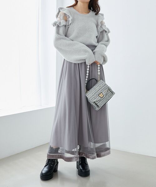 MAJESTIC LEGON(マジェスティックレゴン)の「パールチェーンクラシカルバッグ(ショルダーバッグ・レディース・ブラック系その他/ブラック系その他2/ブラック・FREE)」の7枚目の写真