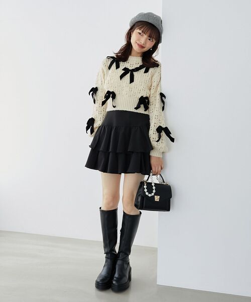 MAJESTIC LEGON(マジェスティックレゴン)の「パールチェーンクラシカルバッグ(ショルダーバッグ・レディース・ブラック系その他/ブラック系その他2/ブラック・FREE)」の14枚目の写真