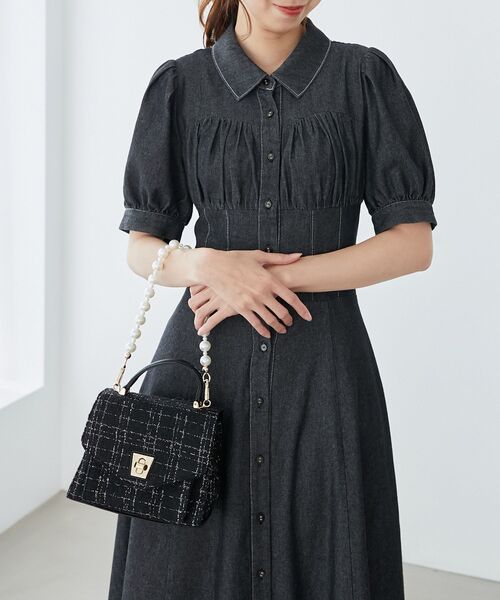 MAJESTIC LEGON(マジェスティックレゴン)の「パールチェーンクラシカルバッグ(ショルダーバッグ・レディース・ブラック系その他/ブラック系その他2/ブラック・FREE)」の16枚目の写真