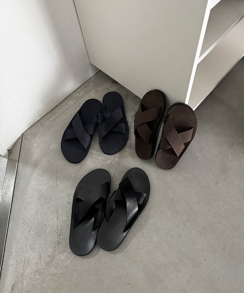 CANAL JEAN（キャナルジーン）の「El mar　クロスサンダル（サンダル・レディース・ネイビー/ベージュ/ブラック/ダークブラウン・SMALL/LARGE/MEDIUM）」の6枚目の写真