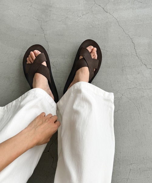 CANAL JEAN（キャナルジーン）の「El mar　クロスサンダル（サンダル・レディース・ネイビー/ベージュ/ブラック/ダークブラウン・SMALL/LARGE/MEDIUM）」の5枚目の写真