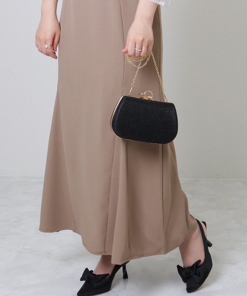 Lace Ladies(レースレディース)の「メタリック リング コンパクト がま口 ハンドバッグ(クラッチバッグ・レディース・グレー/シルバー/ブラック/ゴールド・FREE)」の12枚目の写真