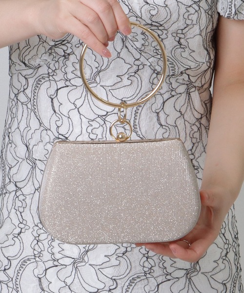 Lace Ladies(レースレディース)の「メタリック リング コンパクト がま口 ハンドバッグ(クラッチバッグ・レディース・グレー/シルバー/ブラック/ゴールド・FREE)」の22枚目の写真