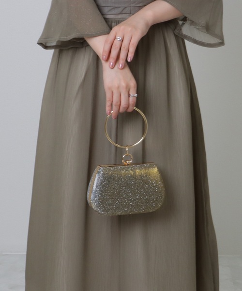 Lace Ladies(レースレディース)の「メタリック リング コンパクト がま口 ハンドバッグ(クラッチバッグ・レディース・グレー/シルバー/ブラック/ゴールド・FREE)」の17枚目の写真