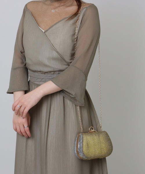 Lace Ladies(レースレディース)の「メタリック リング コンパクト がま口 ハンドバッグ(クラッチバッグ・レディース・グレー/シルバー/ブラック/ゴールド・FREE)」の19枚目の写真