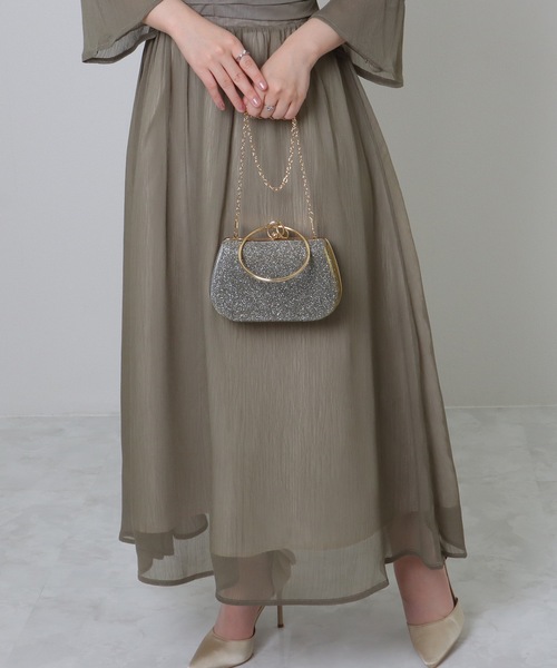 Lace Ladies(レースレディース)の「メタリック リング コンパクト がま口 ハンドバッグ(クラッチバッグ・レディース・グレー/シルバー/ブラック/ゴールド・FREE)」の20枚目の写真