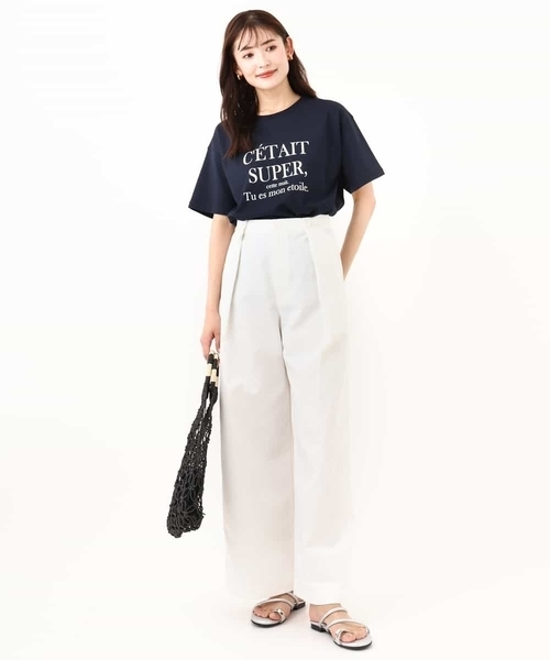 a.v.v(アーヴェヴェ)の「【洗える】チノタックワイドパンツ(チノパンツ・レディース・ベージュ/アイボリー・40/36/38/42/34)」の4枚目の写真