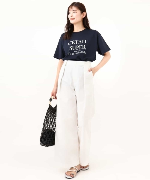 a.v.v(アーヴェヴェ)の「【洗える】チノタックワイドパンツ(チノパンツ・レディース・ベージュ/アイボリー・40/36/38/42/34)」の5枚目の写真