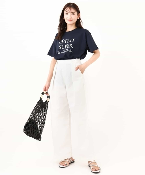 a.v.v(アーヴェヴェ)の「【洗える】チノタックワイドパンツ(チノパンツ・レディース・ベージュ/アイボリー・40/36/38/42/34)」の6枚目の写真