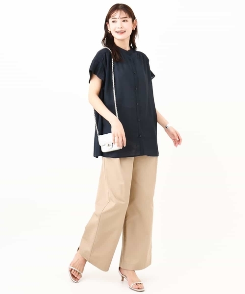 a.v.v（アーヴェヴェ）の「【洗える】チノタックワイドパンツ（チノパンツ・レディース・ベージュ/アイボリー・40/36/38/42/34）」の13枚目の写真