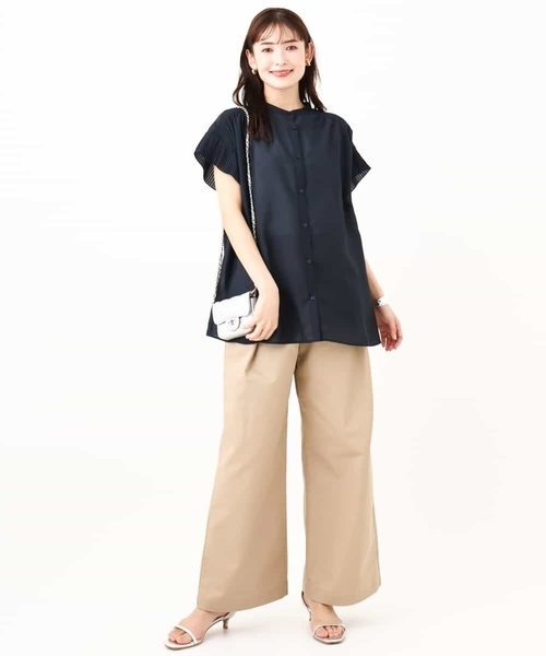 a.v.v（アーヴェヴェ）の「【洗える】チノタックワイドパンツ（チノパンツ・レディース・ベージュ/アイボリー・40/36/38/42/34）」の14枚目の写真