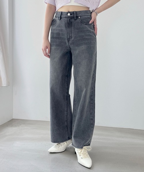 Heather(ヘザー)の「ベーシック ストレートデニムパンツ 135764(デニムパンツ・レディース・ライトブルー/グレー・M/S)」の3枚目の写真