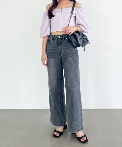 catherineページ セール】ベーシック ストレートデニムパンツ 135764（デニムパンツ