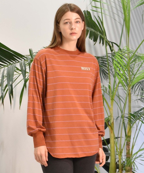 ROXY(ロキシー)の「ROXY/ロキシー ロンT RLT244044(Tシャツ/カットソー・レディース・ブラック/オフホワイト/ライトブラウン・L/M)」の2枚目の写真