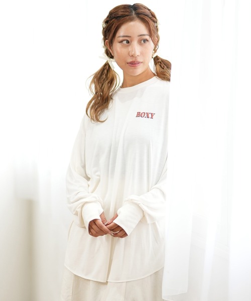 ROXY(ロキシー)の「ROXY/ロキシー ロンT RLT244044(Tシャツ/カットソー・レディース・ブラック/オフホワイト/ライトブラウン・L/M)」の4枚目の写真