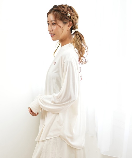 ROXY(ロキシー)の「ROXY/ロキシー ロンT RLT244044(Tシャツ/カットソー・レディース・ブラック/オフホワイト/ライトブラウン・L/M)」の5枚目の写真