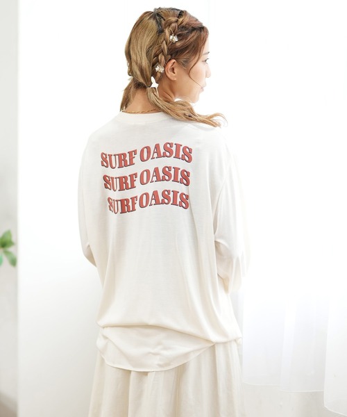 ROXY(ロキシー)の「ROXY/ロキシー ロンT RLT244044(Tシャツ/カットソー・レディース・ブラック/オフホワイト/ライトブラウン・L/M)」の6枚目の写真