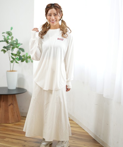 ROXY(ロキシー)の「ROXY/ロキシー ロンT RLT244044(Tシャツ/カットソー・レディース・ブラック/オフホワイト/ライトブラウン・L/M)」の7枚目の写真