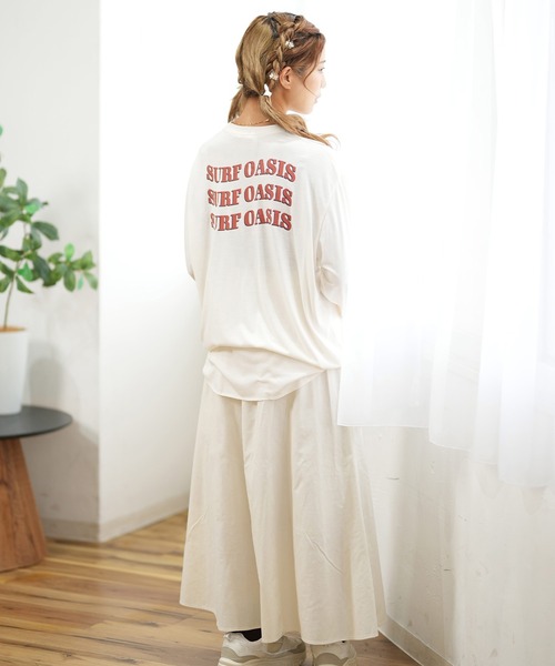 ROXY(ロキシー)の「ROXY/ロキシー ロンT RLT244044(Tシャツ/カットソー・レディース・ブラック/オフホワイト/ライトブラウン・L/M)」の8枚目の写真