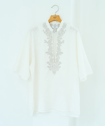 417 EDIFICE | メンアサエンブロイダリー カフタンシャツ(シャツ/ブラウス)