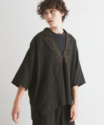 417 EDIFICE | メンアサエンブロイダリー カフタンシャツ(シャツ/ブラウス)