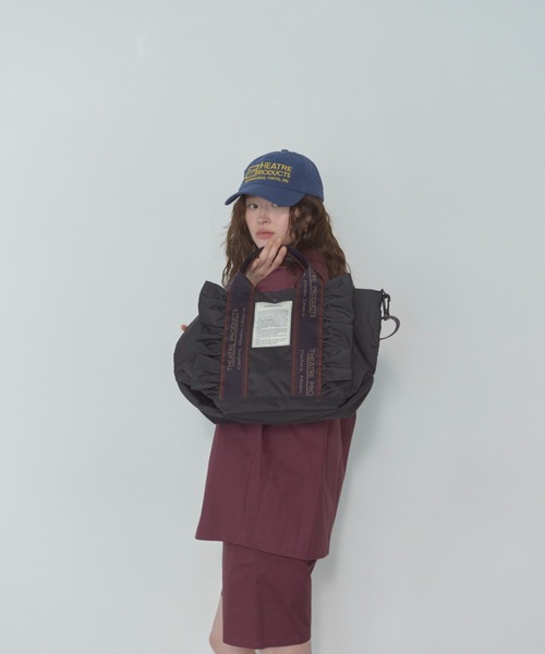 テムズ フリル2WAYショルダーバッグ-L-NAVYテープ　シアタープロダクツ テムズ フリル2WAYショルダーバッグ-L-/NAVYテープ/パソコン13