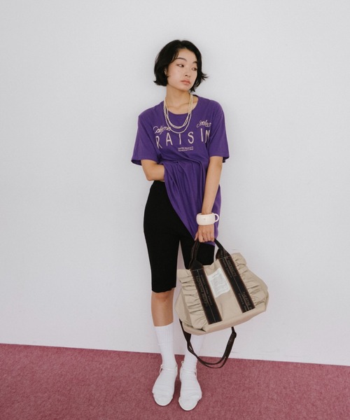テムズ フリル2WAYショルダーバッグ-L-NAVYテープ　シアタープロダクツ テムズ フリル2WAYショルダーバッグ-L-/NAVYテープ/パソコン13