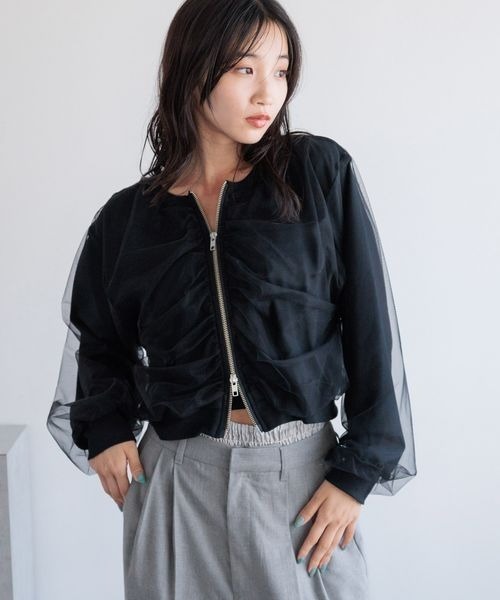 その他 K* セール】チュールドッキングカーディガン 138852（カーディガン