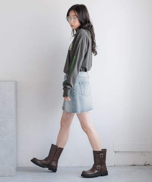 LOWRYS FARM(ローリーズファーム)の「FIRMロゴカコウTシャツLS 144278(Tシャツ/カットソー・レディース・オフホワイト/グレー・FREE)」の13枚目の写真