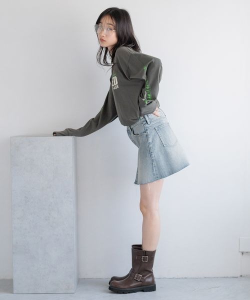 LOWRYS FARM(ローリーズファーム)の「FIRMロゴカコウTシャツLS 144278(Tシャツ/カットソー・レディース・オフホワイト/グレー・FREE)」の14枚目の写真