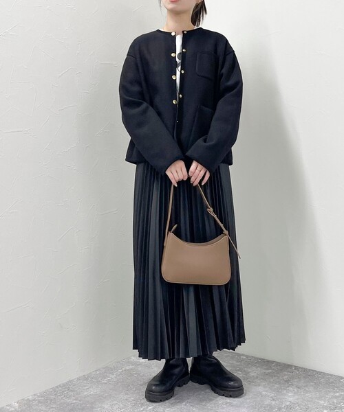 Traditional Weatherwear（トラディショナルウェザーウェア）の「【別注】【Traditional Weatherwear/トラディショナル ウェザーウェア】ARKLEY A-LINE W-FACE JERSEYコート（ブルゾン・レディース・ブラック・34/32）」の18枚目の写真