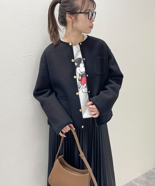 Traditional Weatherwear（トラディショナルウェザーウェア）の「【別注】【Traditional Weatherwear/トラディショナル ウェザーウェア】ARKLEY A-LINE W-FACE JERSEYコート（ブルゾン・レディース・ブラック・34/32）」の12枚目の写真