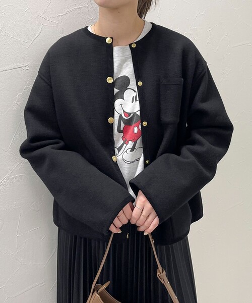Traditional Weatherwear（トラディショナルウェザーウェア）の「【別注】【Traditional Weatherwear/トラディショナル ウェザーウェア】ARKLEY A-LINE W-FACE JERSEYコート（ブルゾン・レディース・ブラック・34/32）」の9枚目の写真