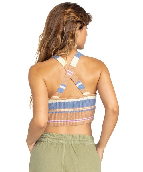 ROXY(ロキシー)の「FRESH MOON/ロキシーニットボーダータンクトップ(タンクトップ・レディース・ピンク・MEDIUM/SMALL)」の3枚目の写真