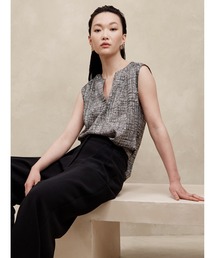 BANANA REPUBLIC FACTORY STORE キャップスリーブ ブラウス