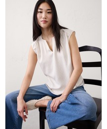 BANANA REPUBLIC FACTORY STORE キャップスリーブ ブラウス