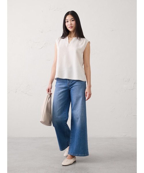 BANANA REPUBLIC FACTORY STORE(バナナリパブリック ファクトリーストア)の「BANANA REPUBLIC FACTORY STORE キャップスリーブ ブラウス(シャツ/ブラウス・レディース・ホワイト/ブラック/ブラウン/マルチ/ブラック系その他/ブラック系その他2/ラベンダー/その他/グリーン/オフホワイト・XS/S/M/L)」の13枚目の写真