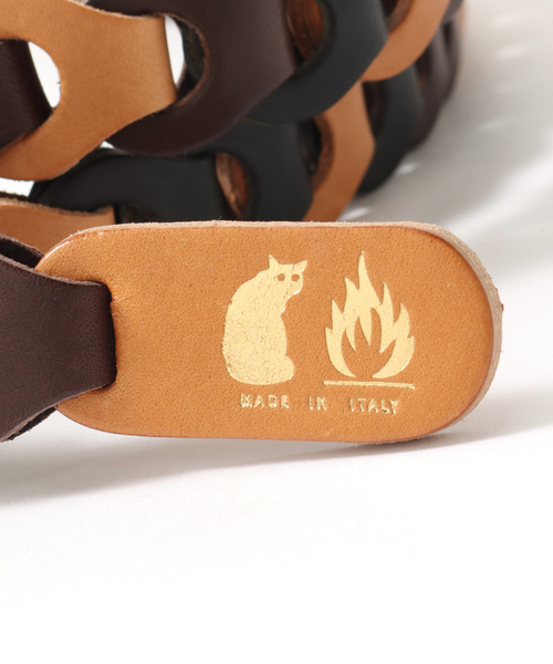 m's braque（エムズブラック）の「m’s braque x ilmicio(エムズ ブラック×イルミーチョ)BOUCLE 別注フルハンドベルト（ベルト・メンズ・ベージュ/ブラック/その他・FREE）」の9枚目の写真