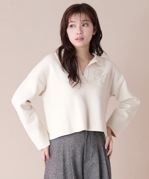 【きゅんちゃん 】Sov. ダルレーヨンスキッパージャガードニット３６美品 74095335_11.jpg