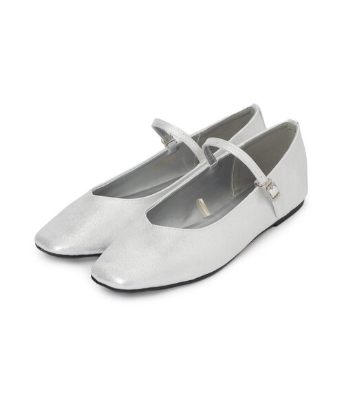 SHOO・LA・RUE（シューラルー）の「◆華やかな光沢！メタリックメリージェーン（パンプス・レディース・ブラック/シルバー・35/45）」の9枚目の写真