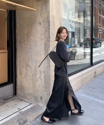 レザータッチベルテッドSKIRT